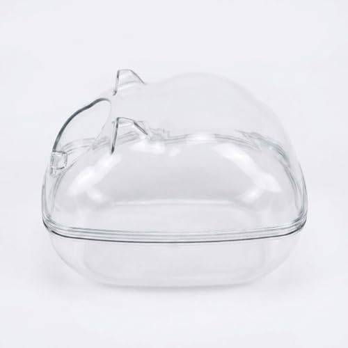 Yunmeryker Odor Reducing Hamster Sand Bath with Removable Bottom, Clear Toilet Combination, Sand Bath for Syrian Hamsters and All Small Rodents, moderate (14.5 * 10 * 10 cm)