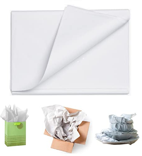 Sabco - 100pcs Large Coloured Tissue Paper Sheets - 20 X 30- Ideal for Gift Wrap Wrapping Tissue Paper Sheets & Packing Paper Sheets for Moving House - Perfect for Childrens Arts & Craft - (White)