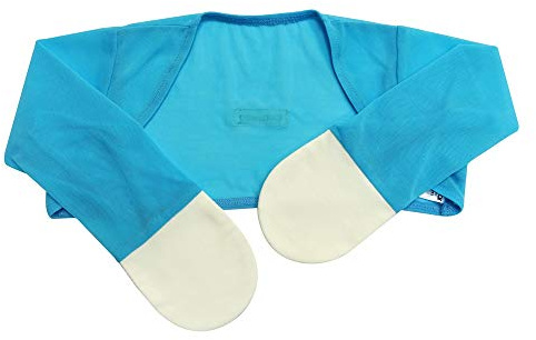 Edenswear Manoplas de malla de verano con infusión de zinc para niños con eczema - Terapia de envoltura húmeda (Azul, 18 meses)