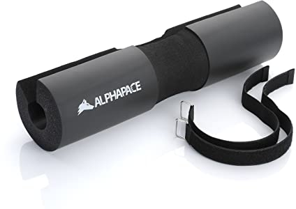 ALPHAPACE Langhantel-Polster - Hip Thrust Polster für Langhantelstange - Barbell Pad als Nackenpolster für Langhantel - Hip Pads, Squad Pads für Kniebeugen, Lunges, Fitness in Schwarz