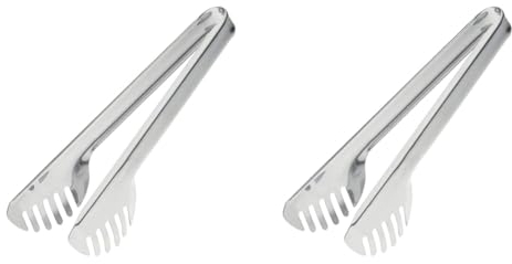 Westmark Spaghetti-/Salat-/Servierzange, Länge: 23,8 cm, Rostfreier Edelstahl, Farbe: Silber, 12792270 (Packung mit 2)