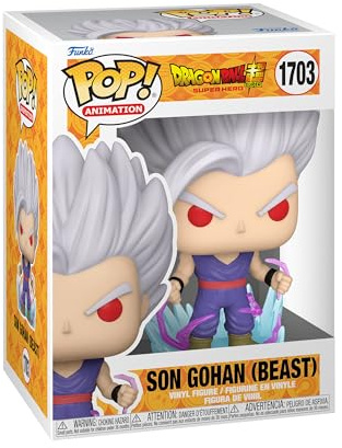 Funko Pop! Animation: DBSSH - Gohan UI - Probabilità di 1/6 per la Variante Chase - Si Illumina Al Buio - Dragon Ball Super Super Hero - Figura in Vinile da Collezione - Idea Regalo - Anime Fans