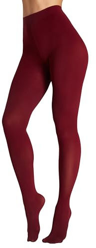 Seidiva Collant Donna Colorati 80 Denari Opachi a Vita Alta, Calze Collant Morbidi Coprenti e Confortevoli, Oltre 30 Colori, Bordeaux S-M