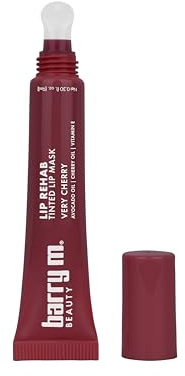 Barry M Lip Rehab Tinted Hydration Lip Mask, Shade Red Very Cherry | Lip Balm Infused with Vitamin E