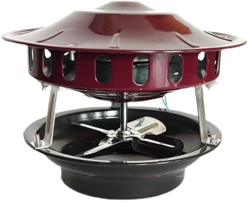 BLUEZY Smoke Evacuator 80W/100W Chimney Electric Smoke Extractor, Roof Induced Draft Fan, House Chimney Exhaust Fan, Fireplace Exhaust Fan for Burning Stove Log Burner Fireplace 80W