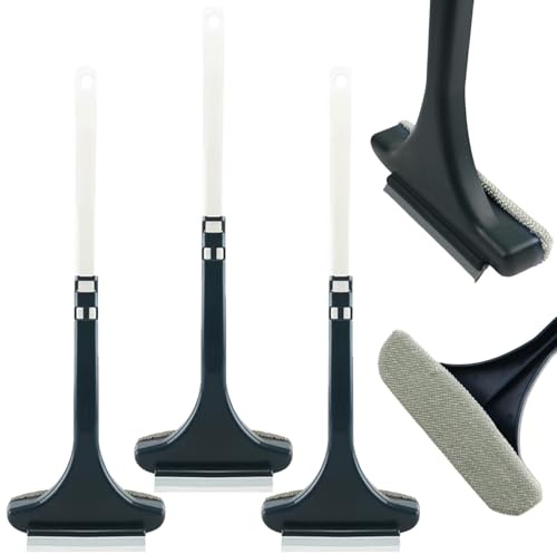 MCTNCT 3 Pezzi 2 in 1 Spazzola per La Pulizia in Maglia Dello Schermo per La Pulizia Della Scanalatura Della Finestra, Glass Cleaning Brush, Screen Squeegee, Window Cleaning Tool