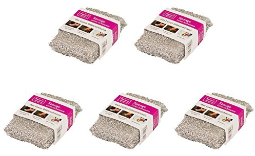 homiez 304925 Glänzerkissen, Lurex-Schwamm 'Luxus' für Ceranfeld, Stück:5 Stück