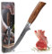 WAKOLI Edib Pro Couteau à Désosser Acier Damas I Lame de 14,5 cm en acier damassé à 67 couches avec noyau VG10 et manche en bois de pakka I Couteau de cuisine professionnel & couteau damassé