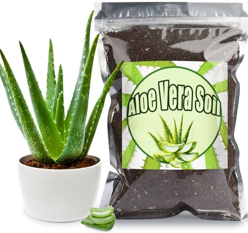 GOTVUGE Premium Aloe Vera Potting Soil Mix 2L, Ready to Use for Seedling and Growing of Aloe Vera Plants or Other Houseplants