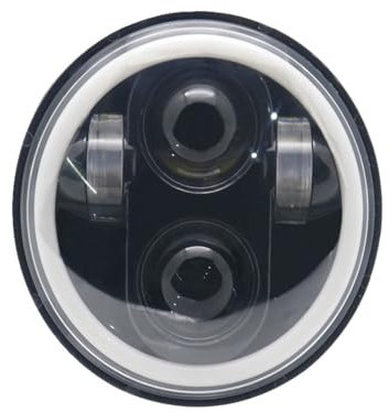 Faro Moto Testa Motocross 5.75 Pollici LED Faro Moto Faro Per Shadow VT 600 700 750 1100 VTX 1300 1800 Moto Fari Led(1 PCS Black)