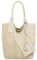 Caspar große Wildleder Shopper Schultertasche XL Damen Handtasche aus Leder mit stylischer Metallkette & kleiner Zusatztasche - CLASSIC LINE - Modell No.828 - Made in Italy, Farbe:hell beige