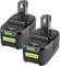 2 X 5500mAh Batterie de Rechange pour Ryobi 18V Batterie RB18L50 18V 5.5Ah Batterie de Rechange RB18L50 RB18L40 RB18L25 RB18L15 RB18L13 avec indicateur LED