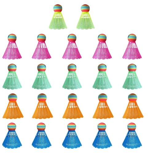 JDNFKG 22 Pelotas De Bádminton De Plástico, Bádminton Creativo De Color, Duraderas Y Fuertes, Adecuadas para Competiciones Deportivas, Entretenimiento Y Entrenamiento.