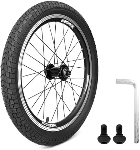18 Inch Bicycle Front Wheel - 14Gx32H Spokes with ED Brass Nipples - 100mm Front Wheel with Tire and Tube (Front, 18 inch)