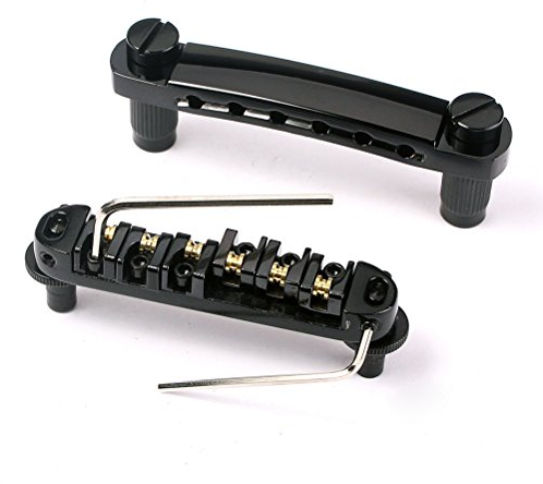 Roller Sattel Brücke -Steg Saitenhalter für LP SG Style E-Gitarre Ersatz Teile (schwarz)