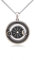 Flyow 925 Sterling Silber Halskette Oxidiert Vintage Sonne und Mond Anhänger Kette, Magie Schmuck für Damen