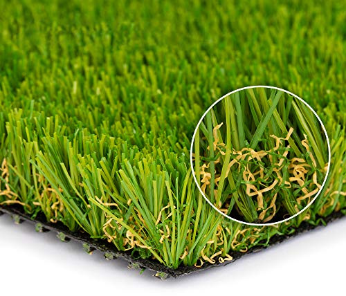 SMARTLAWN PROFESSIONAL Realistic Artificial Grass/Turf 7'X13' 1.25in Pile Height Carpets for Indoor and Outdoor Use,Soft and Lush Natural Looking Synthetic Mats