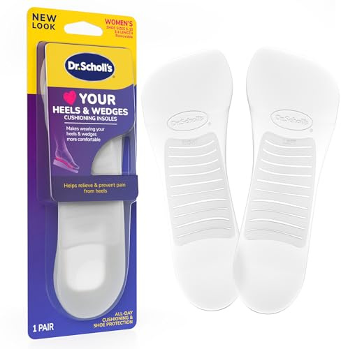 Dr. Scholl's Love Your Heels & Wedges 3/4 Length Insoles, All-Day Comfort for High Heeled Shoes, Relieve & Prevent Shoe Discomfort, Absorbs Shock, Arch Support, No-Show Discreet Insert, 1 Pair
