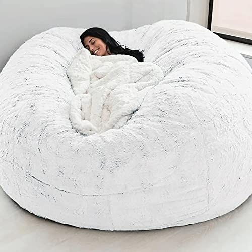 RTYHN Puf de Piel Sintética, Silla Gigante de Lujo para Adultos de 5/6/7 Pies, Sillón Puf Ultra Suave (sin Relleno)