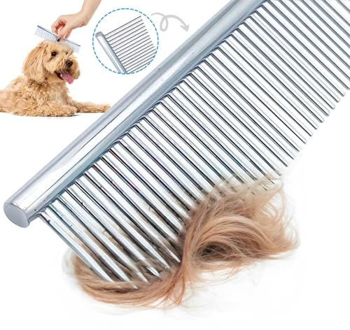 The Doodle Brush - Hundekamm, Haustier Kamm für Goldendoodles, Labradoodles & Hunde mit mittlerem & langem Haar, hundekamm pudel, Metallkamm, metallkamm hund, hundekamm langhaar, Metall Fellpflegekamm