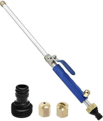 FLASHPRIX Lanza de Lavado de Alta Presión con Adaptador para Manguera y 2 Modos de Chorro, Pistola de Lavado para Coches, Jardín, Limpieza del Hogar, Baño de Mascotas