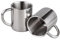PIQIUQIU Lot de 2 tasses à café en acier inoxydable de 220 ml avec poignée à double paroi pour garder les boissons chaudes ou froides isothermes pour le voyage