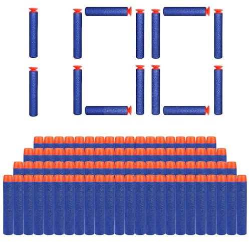 Schiuma Proiettile, Dardi Morbide, Ricambio Munizioni Ricarica A Schiuma Freccette, Proiettili per Pistole Nerf Fortnite, Dardi Proiettili, Confezione di Ricarica proiettili, 100 Pezzi