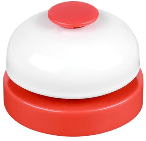 Sonnette de Bureau 2.5 X 18 Pouces avec Bouton Rond Rotatif à 360° Clochettes Portables pour Enfants 3 Buzzers de Jeu Amusants pour Les Restaurants de Service L'éCole Familiale