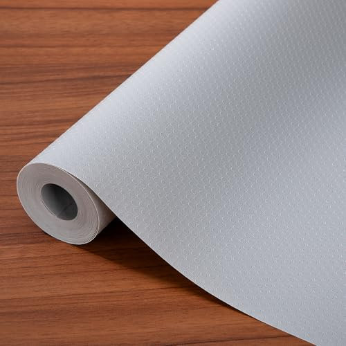Alfombrilla para Cajón Cocina Gabinete Estera de Refrigerador EVA Cuttable Impermeable Protector Antideslizante Cajones para Nevera Mueble Estante 30 * 500cm Gris