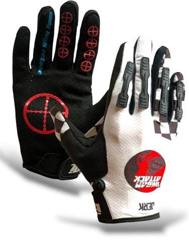 TLA JERK motocrosshandskar och mtb-handskar | Crosshandskar | Trialhandskar | Enduro motorcykelhandskar | BMx-handskar | Offroad motorcykelhandskar | Herrmotorcykelkläder | Cykelhandskar (urban vit, L