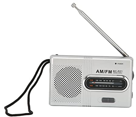 Radio de Poche AM/FM, Radio Portable Fonctionne, Récepteur de Transistor de Poche Portable avec Prise D'écouteur pour la Maison Extérieure