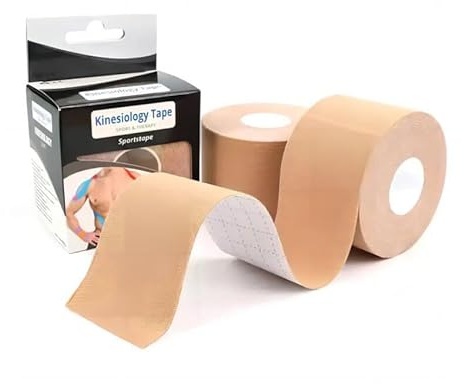 Kinesiology Tape -Tape for Joint and Muscle Support,Sports and Medical, Kinesio Tape for Muscle Support,Knee,Shoulder, Ankle (5cm x 5m) Skin