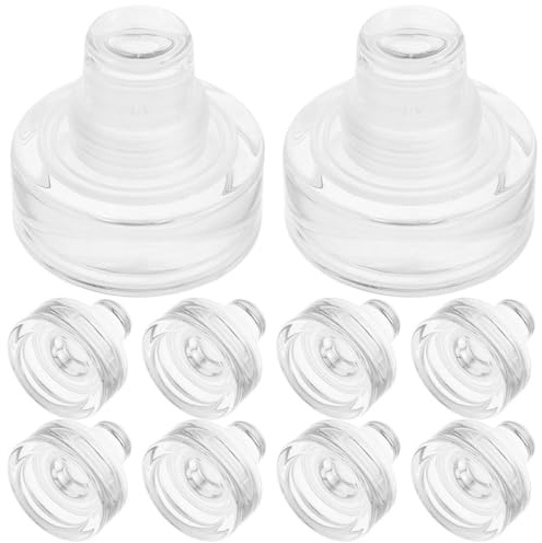 FUNNETOYU Lot De 10 Bouchons De Bouteille De Vin En Verre Et Silicone, Forme T, Étanches Et Réutilisables, Flexibles Et Robustes, Pour Bouteilles En Verre, Conservation Vin à Domicile