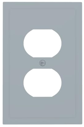 CZRPKEN Dusty Blue Outlet Covers Spa Blue Gray 1 Gang Duplex Light Switch Cover Plate Decorative Wall Plates Socket Cover Electrical Switchplate Receptacle Bathroom Bedroom Home Decor