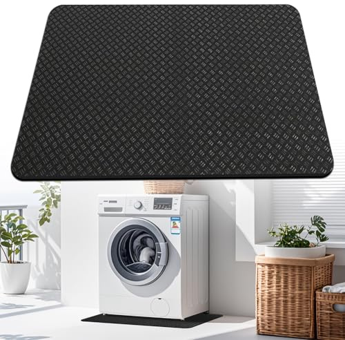 Tappetino antivibrazione, in silicone, 60 x 60 cm, double face, antiscivolo, per lavatrice, frigorifero, impermeabile, per asciugatrice, lavatrice e frigorifero
