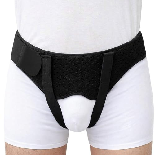 BeFit24 Cinturon Hernia Inguinal Hombre | 2 Almohadillas Silicona | Cinturon Hernia Inguinal Ajustable M | Faja Hernia Braguero Discreto Bajo Ropa Soporte Ajustable 73-98cm