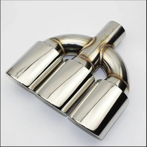 Car Stainless Steel Exhaust Suitable For Civic Refit Exhaust Center 3-hole Tail Throat 304 Stainless Steel Muffler Tube
