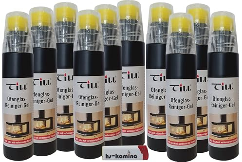 ** Set** Till Kaminglas Reiniger 10 Flaschen a. 200ml Gel mit Bürste