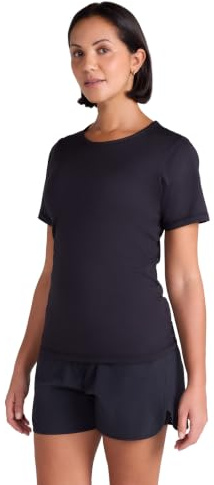 Mountain Warehouse Quick Dry Womens IsoCool T-Shirt Black 4 | Lightweight & Comfortable Ladies Tee to Keep Dry & Cool, Breathable & High-Wicking Short Sleeve Active Top for Summer, Travel