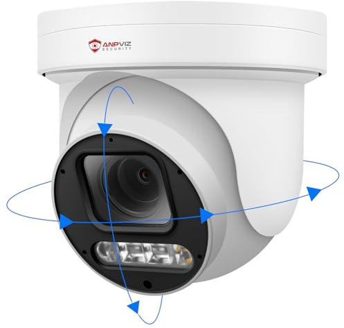 Anpviz 6MP PoE PTZ Camera Outdoor, 5X Optical Zoom 2.7~13.5mm Lens, Pan Tilt Zoom IP Security Camera Human Vehicle Detection, Spotlight&Sound Alarm, SD Card Slot, NDAA, PTZIP30A60WD-SA-5X (U Series)