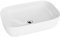 LAVITA Alava countertop washbasin Rectangular Sink Without Overflow and tap Hole Ceramic countertop Basin Modern Bathroom Sink 60 x 38.5 x 14.5 cm, White Gloss