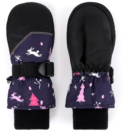 JANGANNSA Babyhandskar vinter barn vantar baby pojke flicka vattentäta handskar unisex utomhus handskar skidhandskar 1–6 år