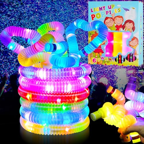 Forhome 12 Stück Leuchtstäbe Pop Tubes, Knicklichter Kinder, Knicklichter Party, Kindergeburtstag, Weihnachtsdeko, für Party Deko, für Festival Hochzeiten Weihnacht Silvester