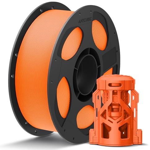 ANYCUBIC PLA+ Filamento 1,75 mm, Precisione Dimensionale +/- 0,02 mm, Materiali per Stampa 3D ad Alta Tenacità e Precisione, Identificazione Intelligente, 1KG Arancio