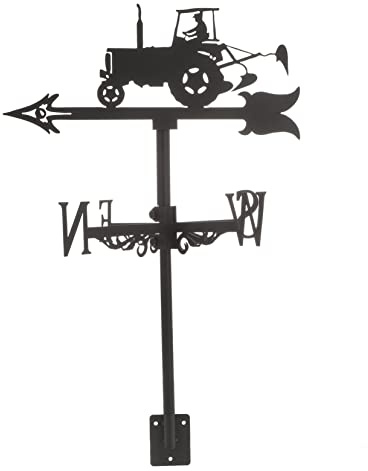 Sosoport Traktor Wetterfahne Aus Eisen Für Garten Metall Windrichtungsanzeiger Als Dekoration Für Dach Und Außenbereich Für Bauern Und Landschaftsgestalter