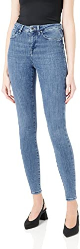 Only Femme Onlpower Mid Push Up Rea2981k Noos Jean skinny, Bleu (Light Blue Denim Light Blue Denim), M EU