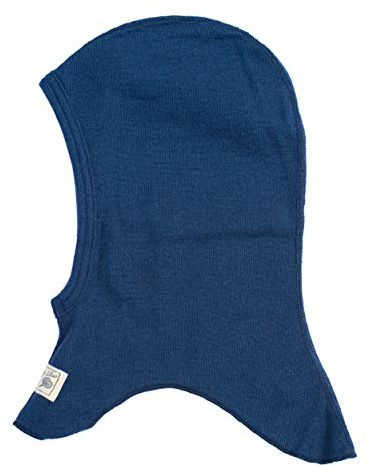 Lilano, Gorro pasamontañas para niños/bebés, 70% lana (kbT), 30% seda, 210 g/m², marine, 3-6 meses