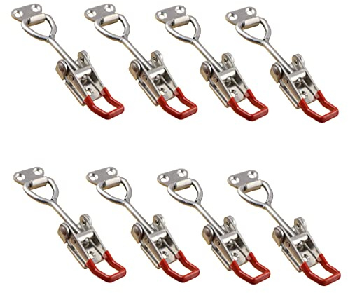 MIKMAYTOO Adjustable Toggle Latch Clamp 4001, 330 Lbs 150Kg Holding Capacity, 4001 Heavy Duty Quick Release Pull Latch Toggle Clamp (R4001-8PCS)