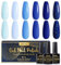 INPING UV Nagellack, 6 Farben Glitzer Blau Gel Set, Nagellack UV LED Soak-Off UV Gel Nail Polish für Anfänger Kunst Salon DIY, 8 ML