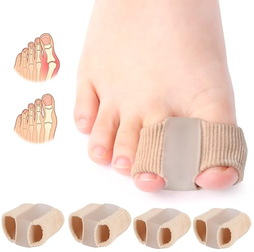 4 Pièces Séparateurs D'orteils, Correcteur d'orteils en gel, Orthèse Hallux Valgus, 2 Tailles Différentes de Corrections Hallux Valgus, Correcteur D'oignon pour Orteils Superposés, Orteils en Marteau